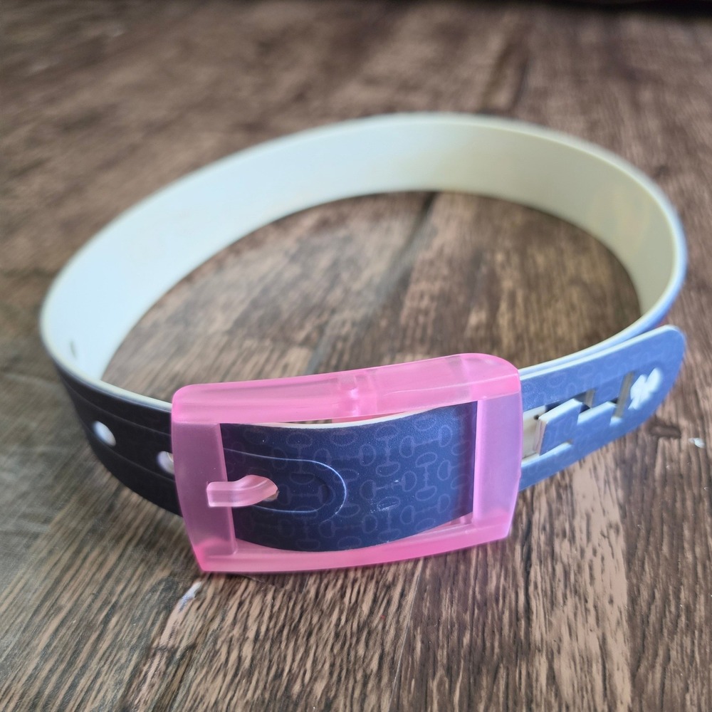 C4 Equestrian Belt Kids One Size Navy Blue Pink Horse Print Bows Waterproof